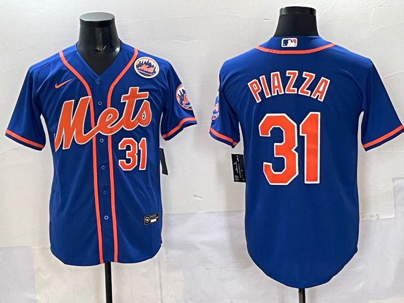 Men 2025 New York Mets #31 Piazza Blue Game Nike MLB Jersey style 02->seattle mariners->MLB Jersey